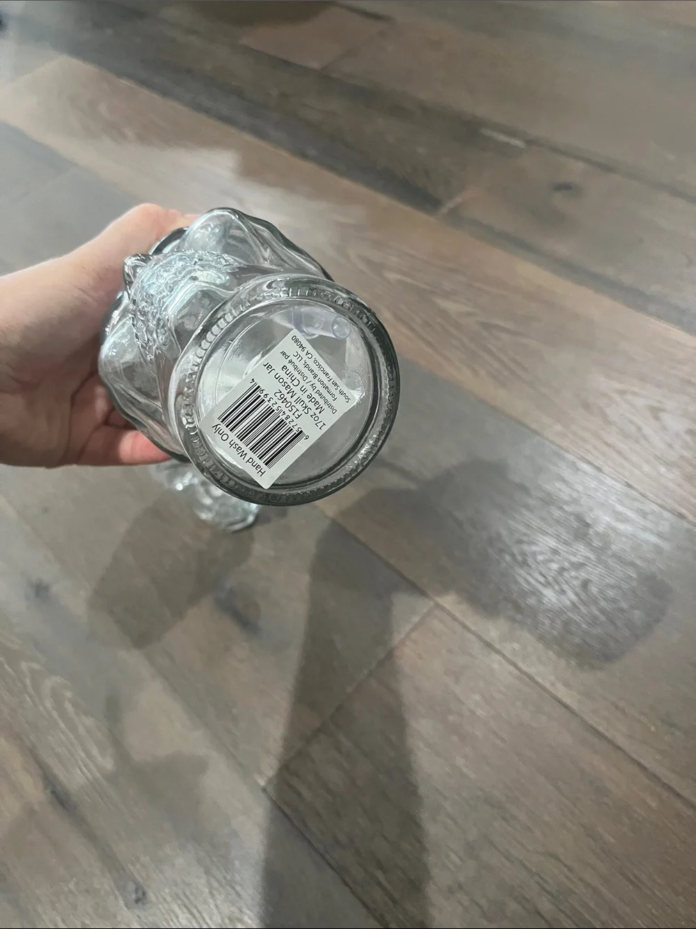 Clear Skull Mason Jar Tumblers with Silver Lids and Straws